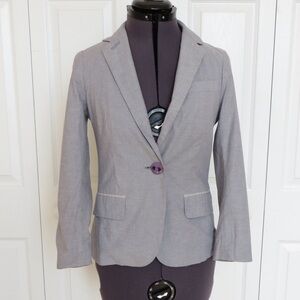 Marc Jacobs Cotton Blend Long Sleeve Chambray One Button Blazer • Size 2 🔴